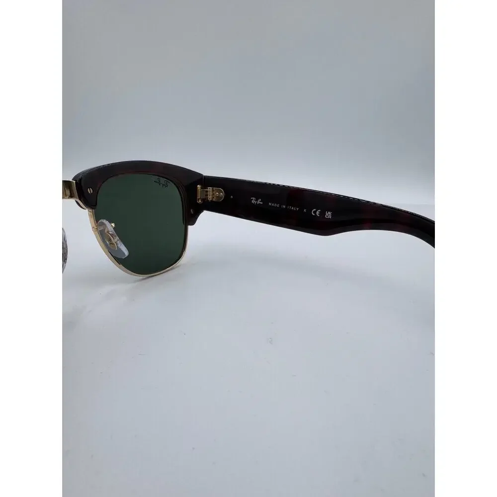 Ray-Ban RB0316S Mega Clubmaster Tortoise Arista Green Lens 50mm New